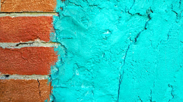 istock Colorful and retro-modern painted exterior walls 2185929474