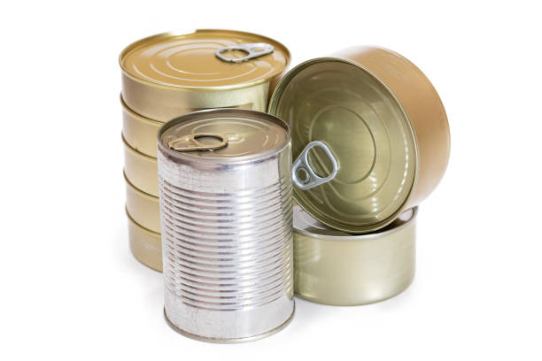istock A Group of Stacked Tin Cans with Blank Edges Isolated on White 2185929996