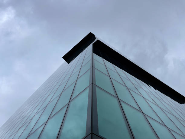 Zurich, Switzerland - November 19, 2024. Prime Tower. The tallest building in Zurich, Switzerland. View from below to the skyscraper with a cloudy sky background. Business Center.