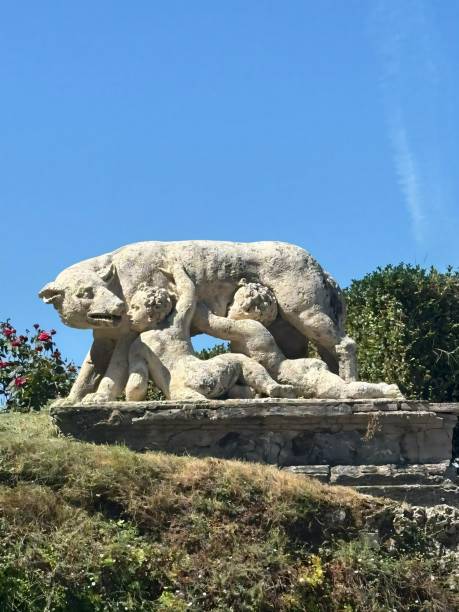 istock Romulus and Remus Stone Sculpture 2185931592