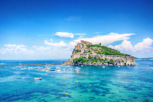 Aragonese Castle is a medieval castle next to Ischia island, at the Gulf of Naples, Italy