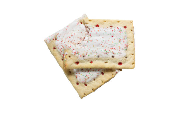 Frosted Strawberry Pop Tarts isolated over a white background