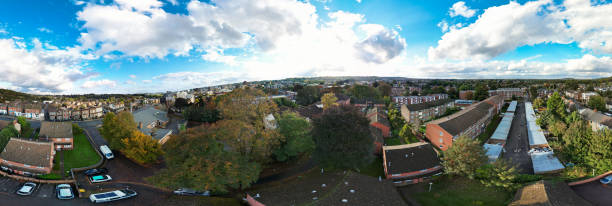 istock Panoramic Aerial Luton City During Cloudy Sunset 2185938670