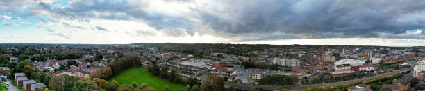 istock Panoramic Aerial Luton City During Cloudy Sunset 2185938777