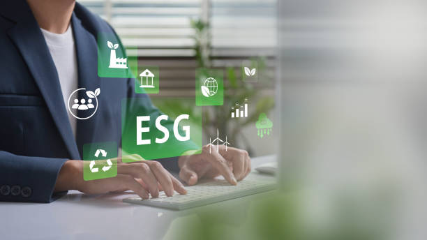 istock ESG Insights in Action, Business Leader Typing Sustainability Metrics, Emphasizing Ethical Corporate Practices, Carbon Reduction, and Green Innovations in Renewable Energy Goals for Future Growth 2185939043