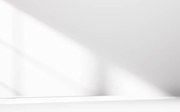 istock Minimalist Abstract Empty Gray White Room for product presentation 2185949356