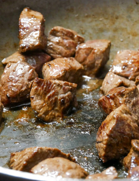 istock Meat browning in a pan 2185951019