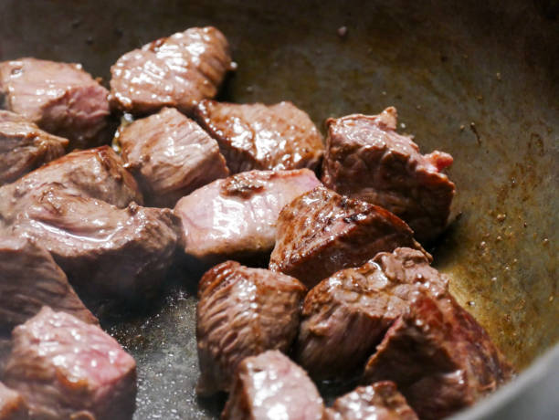 istock Meat browning in a pan 2185951038