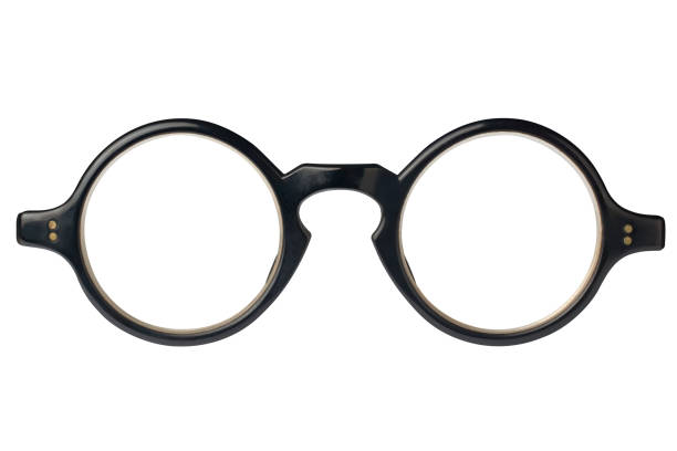 istock pair of classic black eyeglasses isolated white 2185951047