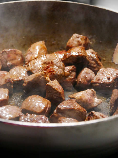 istock Meat browning in a pan 2185951067