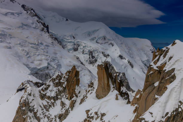 istock Snow mountains view in the Alps from Aiguille du Midi summit 2185959152