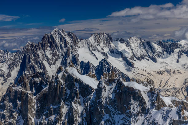 istock Snow mountains view in the Alps from Aiguille du Midi summit 2185960978