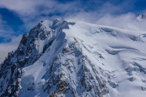istock Snow mountains view in the Alps from Aiguille du Midi summit 2185962383