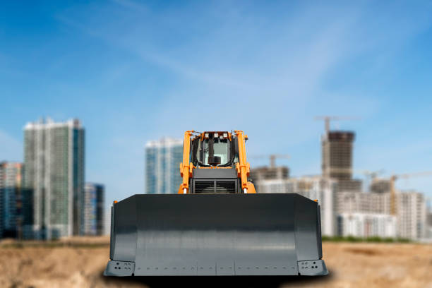 Construction equipment on construction. Excavators for rent, sale and leasing. High quality photo