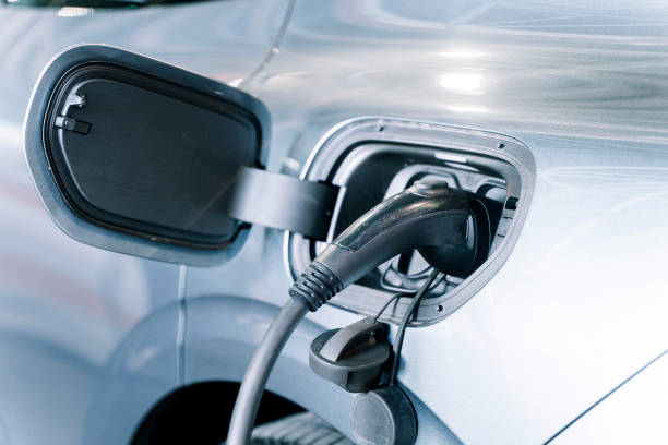 istock Charging an electric car. Modern electric car 2185982673