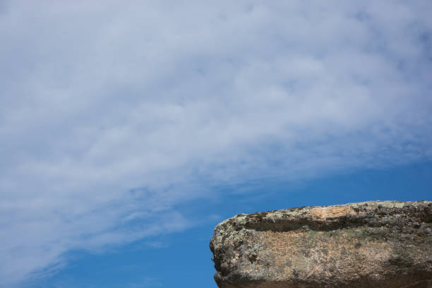 big stone with blue sky background