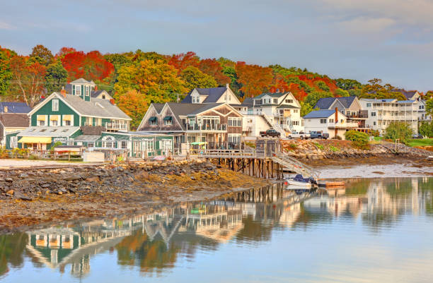 istock Autumn in Boothbay Harbor, Maine 2185991327