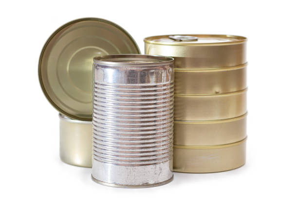 istock A Group of Stacked Tin Cans with Blank Edges Isolated on White 2186001325