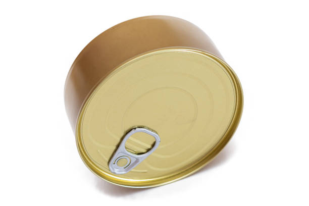 istock Round Unopened Tin Can Isolated on White 2186001512
