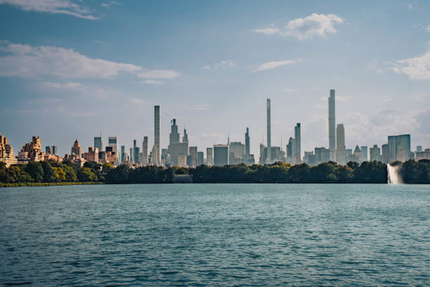 Central Park in New York City at sunny summer day