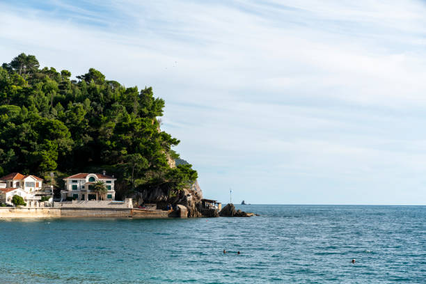Coastal view in Petrovac, Montenegro.