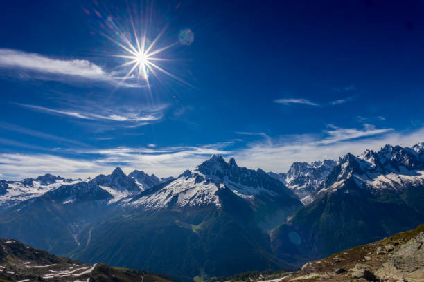 istock Petit Dru granite mountain wall and summit in Chamonix valley, french Alps 2186016537