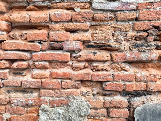 istock Old red brick wall, Vintage brick texture. Abstract blank background. Bricklaying, construction and masonry concept 2186029876