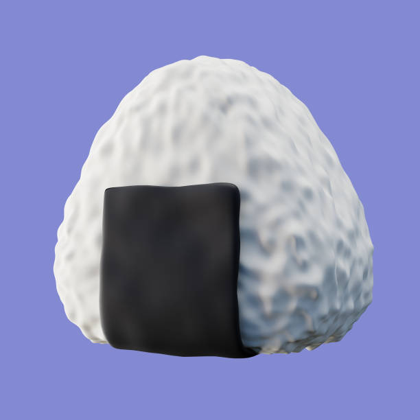 Rice Ball Onigiri 3D Illustration