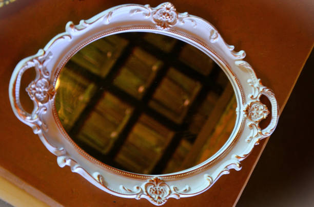 Mirror within an oval mirror
