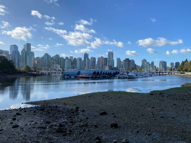 istock Boats rest in Vancouver Harbour at low tide. 2186057539