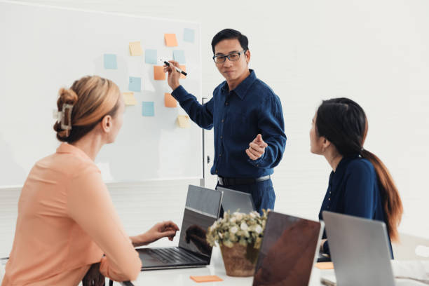 istock Team collaboration in an office meeting focused on project planning and idea sharing during the afternoon 2186064430