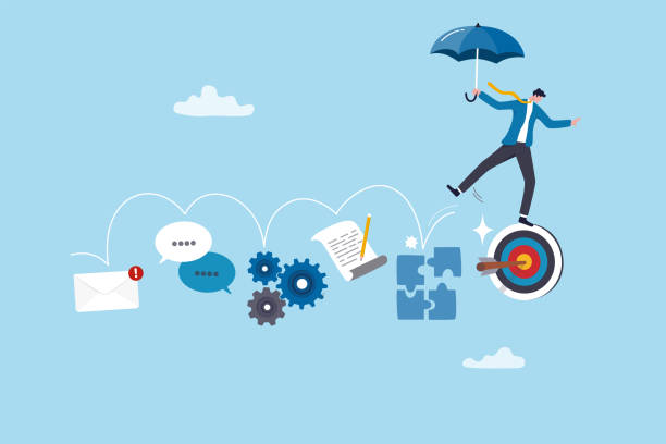 ilustrações de stock, clip art, desenhos animados e ícones de work experience, skill development or leadership learning, career path motivation, capability or ability to growing in job or project progress concept, businessman jump on working skill experience. - avaliação de desempenho