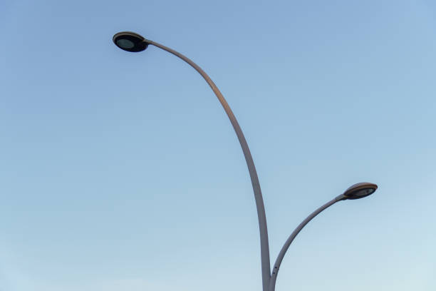 istock isolated streetlight on a clean blue sky 2186067386