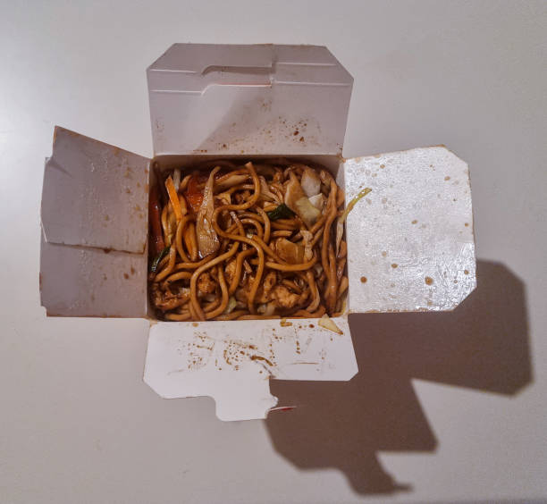 Udon stir-fry noodles with chicken