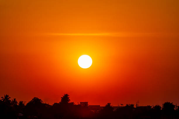 Sun, Panoramic beautiful sunset sky, Cloud in twilight -  nature background