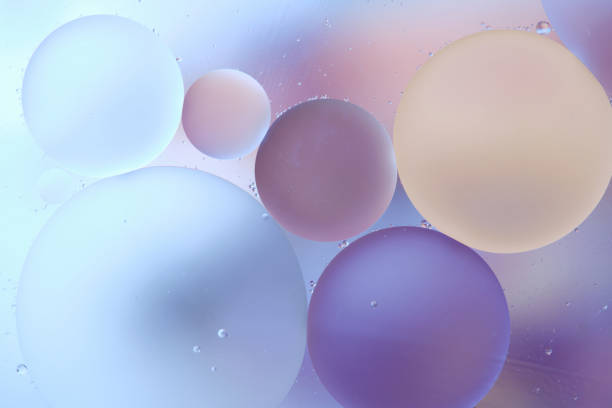 istock Abstract background with pastel colors with oil circles water surface. 2186093003