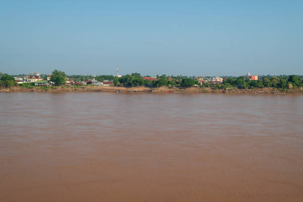 istock Beautiful panoramic views on the Mekong River that separates Thailand and Laos. 2186123759