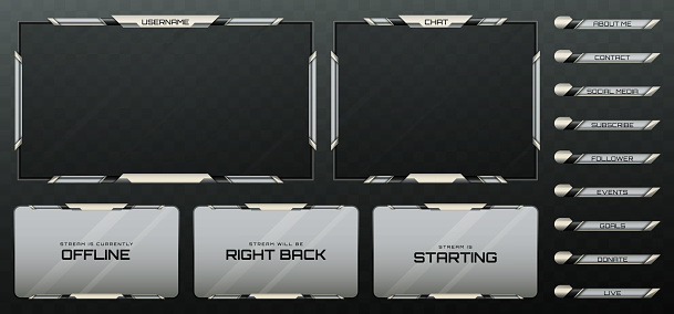 Overlay Gui Stream Overlay Webcam Screen Frame And Stream Alert Gui Panels In ...