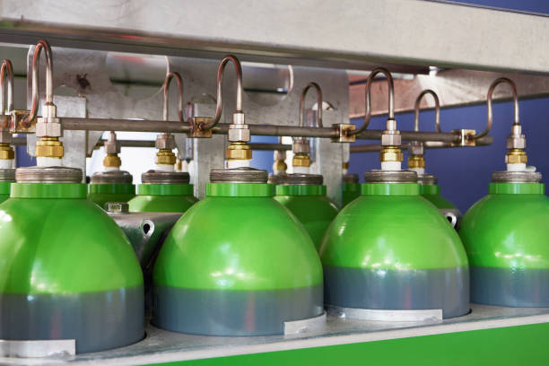 istock Gas cylinders and pipeline 2186133535