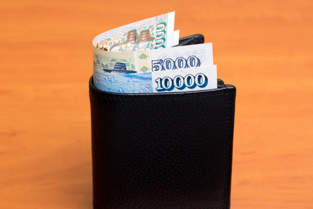 Russian ruble money bag finance