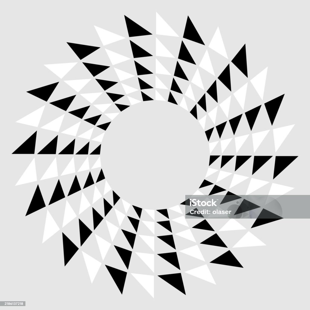 Triangle Pattern Checked Checked Triangles In Disk Pattern Stock Illustration - Download Image ...