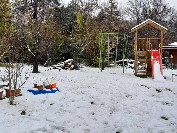 istock Snow in the garden 2186151051