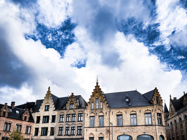 Street view of Poperinge, Belgium