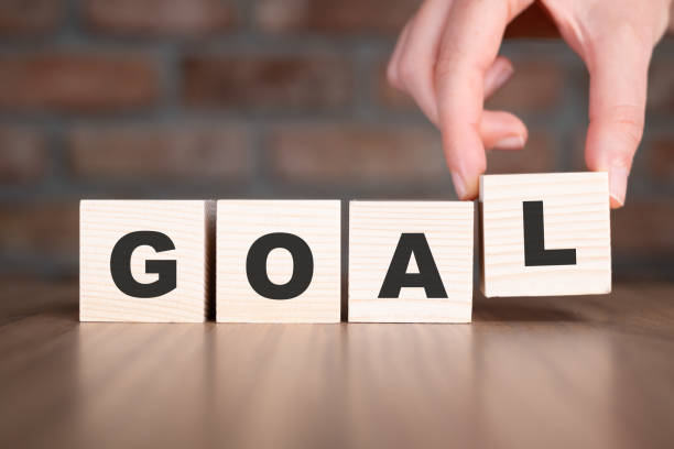 istock Goal word with wooden blocks on table 2186170214