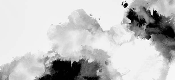 istock Ink and watercolor brushstrokes blur the background 2186170730