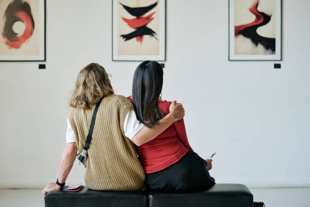 istock Admiring Abstract Art in Modern Art Gallery 2186179767