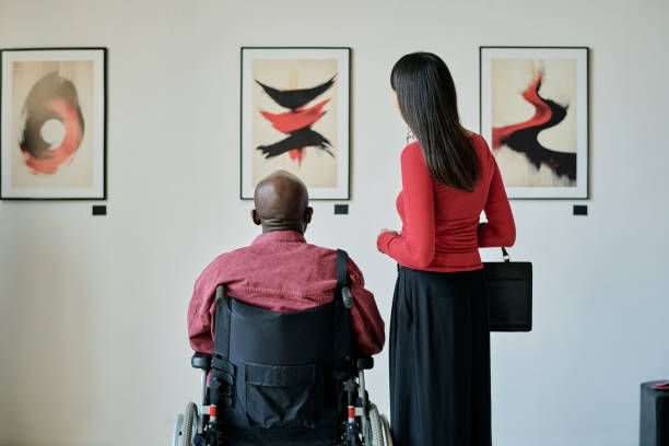 istock Viewing Abstract Art in Modern Art Gallery 2186180396