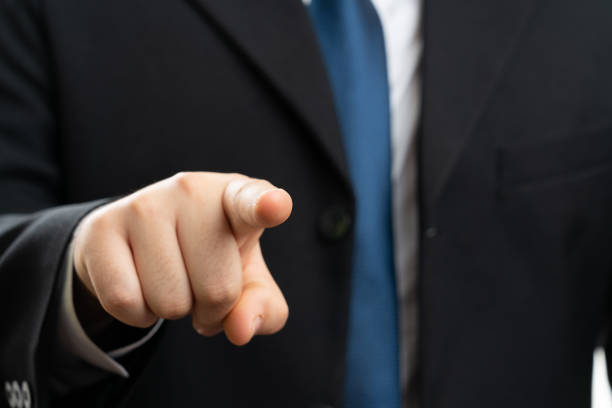 istock Close-up of corporate man touching transparent display copyspace 2186181016