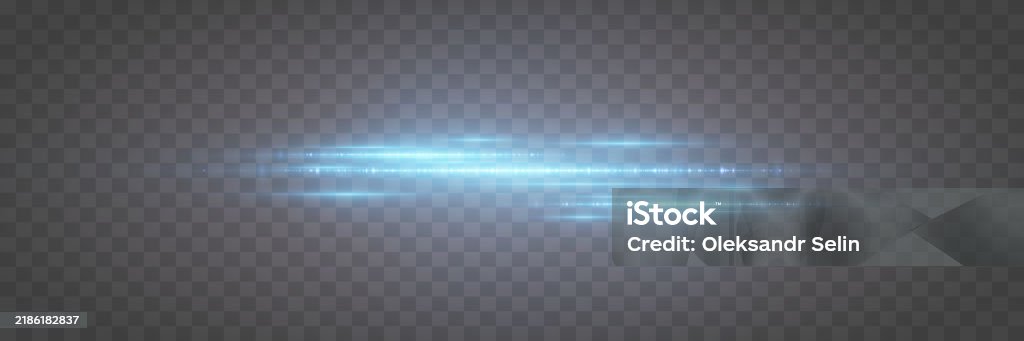 Blue Flashline Blue Line And Flash Light Effect On A Transparent Background Stock ...