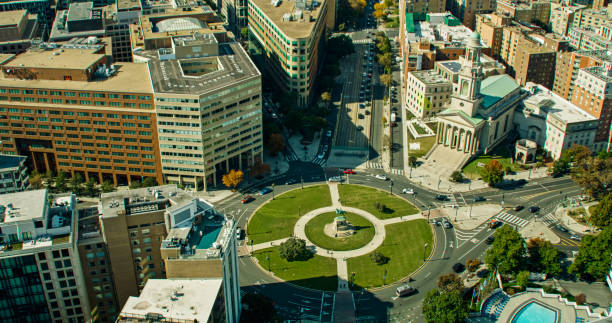 istock Aerial Shot of Thomas Circle in Washington, D.C. 2186186603